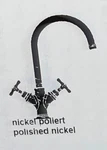 Axor Montreux 16502831 Polished Nickel Cross Handle Bathroom Faucet. Fixed Price $859.95.