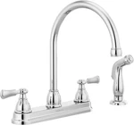 P2865LF Elmhurst Two-handle Kitchen Faucet With Spray Deck-mount, Chrome. Fixed Price $122.53.