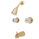 Kingston KB142 Twin Acrylic Handle Tub Shower Faucet, Polished BRASS,5. Fixed Price $146.46.