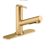 Kohler K-22976-2MB Crue Pullout Multi Spray Kitchen Sink Faucet Moderne Brass. Fixed Price $358.00.