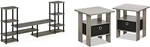 Stylish Turn-n-tube Grand Entertainment Center With End Tables French Oak Gre. Fixed Price $159.99.