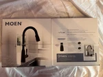Moen Orivesi 87891BL Pull-down High Arc Kitchen Faucet, Matte Black, Powerboost. Fixed Price $180.00.