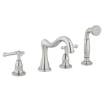 Grohe Geneva 4-HOLE Roman Tub Filler With Hand Shower, Chrome, Model 25506RRO. Fixed Price $464.99.