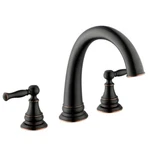 Glacier Bay Fairway 2-HANDLE Deck-mount Roman Tub Faucet In Bronze HD67416-3E27D. Fixed Price $215.24.