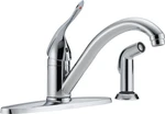 Delta 400LF-HDF Chrome Side Spray Kitchen Faucet. Fixed Price $192.92.