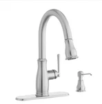 Glacier Bay Kagan Single-handle Pull-down Sprayer Kitchen Faucet Stainless. Fixed Price $89.00.