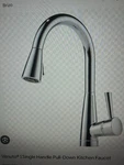 Brizo Venuto Smarttouch Kitchen Faucet- Polished Chrome 64070LF-PC. Fixed Price $250.00.