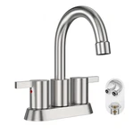 Phiestina Brushed Nickel 4 Inch 2 Handle Centerset Lead-free. Fixed Price $49.99.