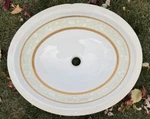 Unused Kohler K-14218-FG Flight Of Fancy Gold Artist Edition Caxton Sink Flawed. Fixed Price $400.00.