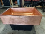 Sinkology 33 Adams Apron Farmhouse Copper Kitchen (used/refurbished). Fixed Price $400.00.