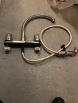 Delta Faucet For Kitchen 2476-LHP In Chrome Used With Handles & Spray. Fixed Price $75.00.