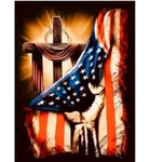 American Flag Cross Hand 5D Art Painting Kit Acrylic Diamonds 30X40CM. Fixed Price $12.99.