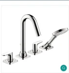 Axor Citterio Roman Tub Faucet Trim With Hand Shower - Chrome 34448001. Fixed Price $467.73.