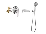 Flg Single-handle Wall Mount Roman Tub Faucet With Shower Brushed Nickel. Fixed Price $159.00.