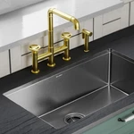Swiss Madison SM-KF79 Avallon Pro 2 Gpm Widespread Kitchen Faucet Gold. Fixed Price $460.71.