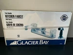 Glacier Bay 2-HANDLE With Sprayer Standard Kitchen Faucet Chrome 833-173 New. Fixed Price $28.50.