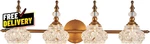 Vintage Vanity Fixtures 4 Bathroom Lighting With Crystal Glass La.... Fixed Price $179.99.