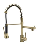 Flg Gold Kitchen Faucet With Pull Down Sprayer,high Pressure Double. Fixed Price $110.16.