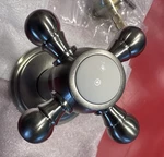 Grohe Geneva 19829EN0 Vol. Ctrl Trim W/cross Handle New Open Box Brushed Nickel. Fixed Price $90.00.