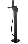 Senlesen Freestanding Bathtub Waterfall Filler Faucet Floor Mount Matte Black. Fixed Price $105.00.
