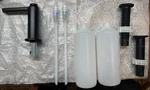 Moen Matte Black Modern Deck Mount Soap Dispenser S3947BL W/ Spares!. Fixed Price $120.00.