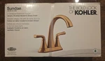 Kohler Sundae K-R28796-4D-2MB Inch Centerset Faucet Brushed Moderne Brass. Fixed Price $89.99.
