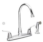 Plumb Works Double Handle Hi-arc Kitchen Faucet Chrome Finish. Fixed Price $16.88.