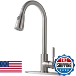 Comllen Kitchen With Pull Down Sprayers, Brushed Nickel Faucets,. Fixed Price $50.56.