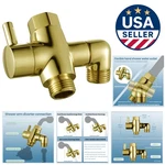 Adjustable 3-WAY Shower Diverter Valve Solid Brass Elegant Gold Finish. Fixed Price $90.99.