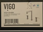 Vigo Sterling VG01304BN 8 Inch Widespread Bathroom Faucet Brushed Nickel. Fixed Price $119.99.