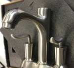Kraus Coda 4" Centerset 2 Handle Bathroom Sink Faucet, Brushed Nickel (B1. Fixed Price $23.99.