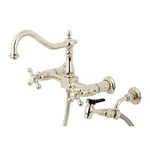 Kingston Brass KS124.AXBS Heritage 1.8 Gpm Widespread Bridge - Nickel. Fixed Price $389.97.