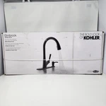 Kohler Elmbrook Single-handle Pull-down Sprayer Kitchen Faucet Matte Black. Fixed Price $119.99.