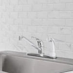 Glacier Bay HD67552-1601 Single Handle Kitchen Faucet Chrome W Side Sprayer. Fixed Price $34.99.