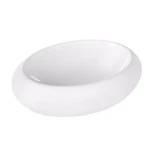 Topcraft Amuering Topmount 24'' Basin White Ceramic Vessel Bathroom Sink Oval. Fixed Price $99.99.