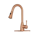 One-handle Pull-down Copper Kitchen Faucet Five Years Warranty Akicon. Fixed Price $309.86.