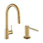 AS60BG Brushed Gold Pull Down Kitchen Faucet And ASF026BG Built .... Fixed Price $252.31.