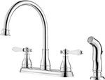 Sonterra Chrome Kitchen Faucet With Side Spray & Elegant High Arc Design. Fixed Price $119.99.