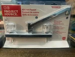 New Project Source Economy Chrome Finish 2-HANDLE 3-HOLE Kitchen Faucet 0694851. Fixed Price $15.00.