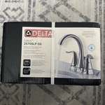 Delta Celice Stainless 4-IN Centerset 2-HANDLE Watersense Bathroom Sink 25705LF. Fixed Price $89.99.