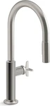 Elegant 1.5 Gpm Pull Down Kitchen Faucet With Stylish Cross Handle. Fixed Price $1562.99.
