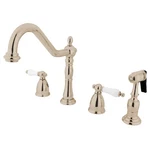 Kingston Brass KB179.PLBS Heritage 1.8 Gpm Widespread Kitchen - Nickel. Fixed Price $324.97.