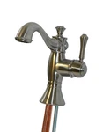 Delta 597LF-SSMPU Brilliance Stainless Bathroom Basin Spigot With Pop-up Drain. Fixed Price $284.99.