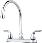 Modern Chrome 2-HANDLE Kitchen Faucet For Stylish Homes. Fixed Price $100.99.