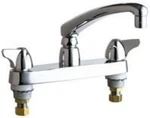 Chicago Faucets 1100-XKABCP Deck-mounted Manual Sink 8. Fixed Price $484.04.