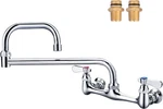 Folding Commercial Sink Faucet With 18" Swivel Spout & Dual Handles. Fixed Price $197.99.
