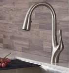 Kraus Kitchen Faucet Stainless Steel Hole Pull Down KPF-1674 Merlin 1.8 Gpm. Fixed Price $129.95.