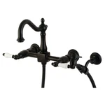Kingston Brass KS126.PLBS Heritage 1.8 Gpm Widespread Bridge - Black. Fixed Price $389.97.