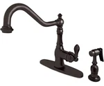 Kingston Brass GSY7705ACLBS Single Faucet With Sprayer - Oil Rubbed Bronze. Fixed Price $249.97.