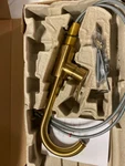 Hansgrohe 04287250 Talis Bar Faucet, Quick Clean Aerator, Brushed Gold Optic. Fixed Price $195.99.